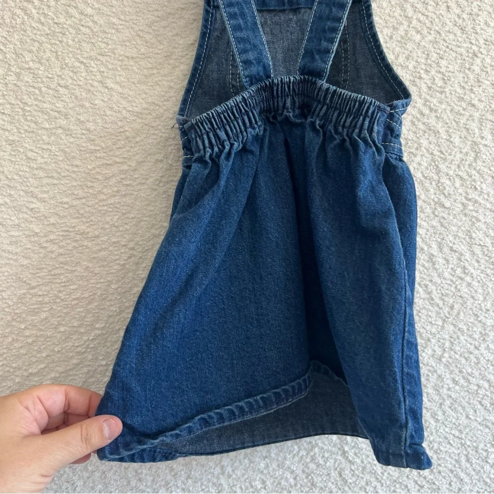 Osh Kosh B’Gosh Vintage Retro Baby Blue Denim Overalls Dress‎ Toddler Size 3T